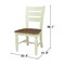 International Concepts Round 44 in Round Top Dining Table with 4 Ladderback Chairs, Hickory/Shell, 44 in W, 44 in L, Wood K79-144R-C57-4 - alternate 5